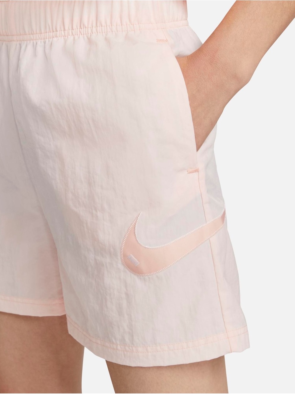 Nike Swoosh High Rise Loose Fit Easy Shorts Atmosphere Pink SZ M